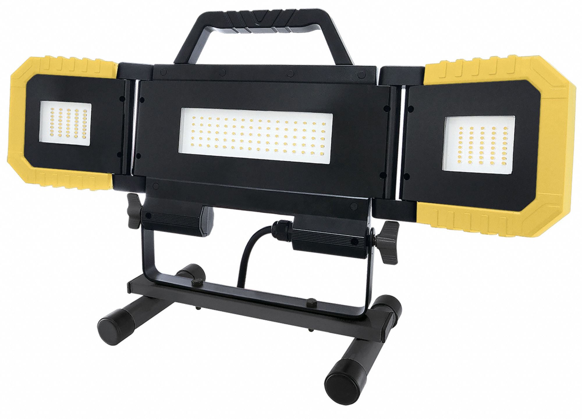 Portable Work Light, Floor Stand, Corded, 8000 Lm, 3 Lamp Heads