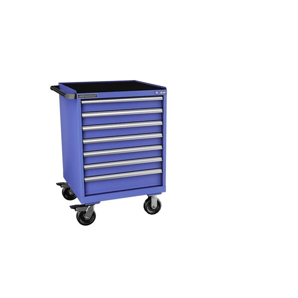Cabinet, 28-1/4 x 43-1/4 x 28-1/2 Inch Size, 7 Drawers, 83 Compartment, Bright Blue
