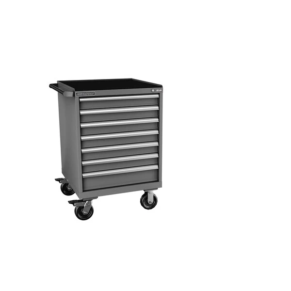 Cabinet, 28-1/4 x 43-1/4 x 28-1/2 Inch Size, 7 Drawers, 83 Compartment, Dark Grey