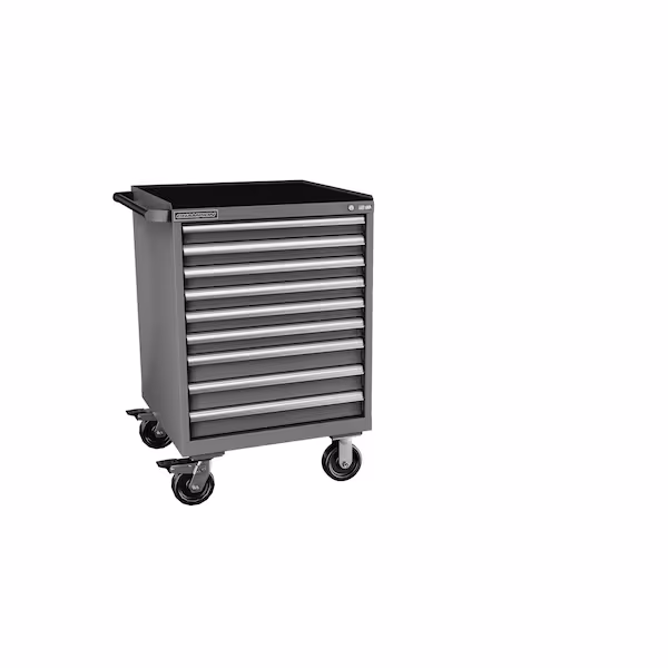 Cabinet, 28-1/4 x 43-1/4 x 28-1/2 Inch Size, 9 Drawers, Dark Grey