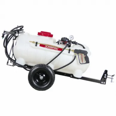 Trailer Sprayer, 25 gal Tank Capacity, 2.2 gpm Flow Rate, 70 psi PSI