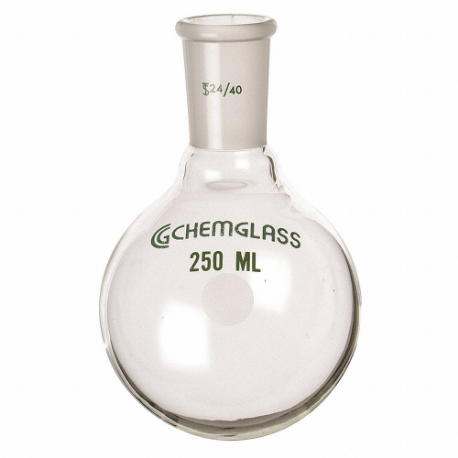 Round Bottom Flask, 25 Ml Labware Capacity Metric, Type I Borosilicate Glass, Boiling