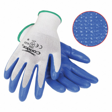 Coated Glove, Polyester, S, PR