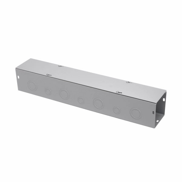 Wiring Trough, 48 x 2.5 x 2.5 Inch Size, Screw Covered, Galvanized Steel, Gray