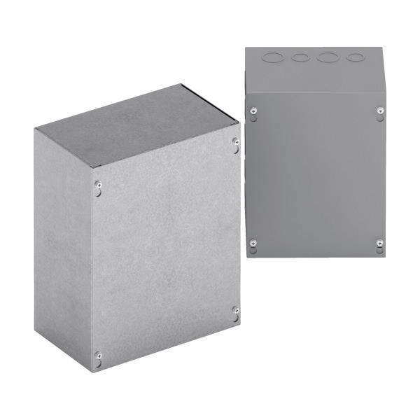 Junction Box, Type 1, 4 x 24 x 24 Inch Size, Screw Cover, Galvanized Steel
