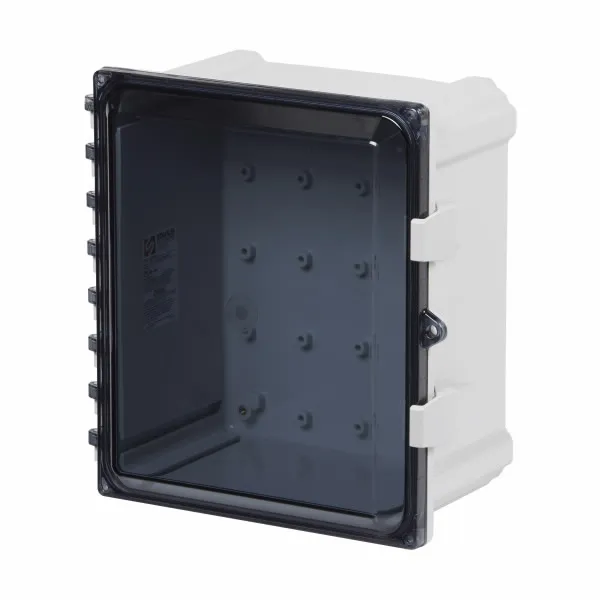 JIC Panel Enclosure, 5.9 x 8.7 x 9.4 Inch Size, Hinged Cover, Polycarbonate