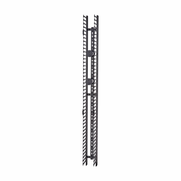Horizontal Cable Manager, 84 x 14.1 x 6 Inch Size, Black Powder Coat