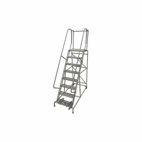 Rolling Ladder, 80 Inch Platform Height, 20 Inch Platform Dp, 24 Inch Platform Width