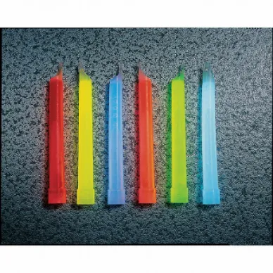 Lightstick, 6 Inch Length, 8 hr Duration, 4 yr Shelf Life, Blue, 10 Pack