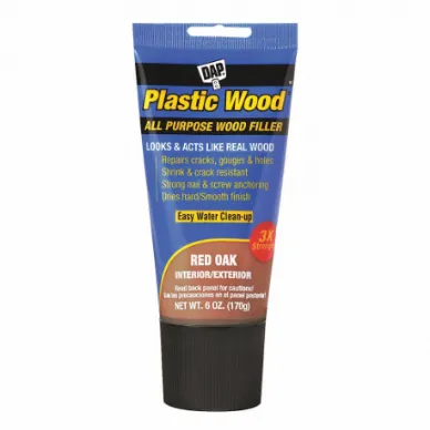 Filler, Plastic Wood, 6 oz Container Size, Tube, Red Wood, Wood Filler