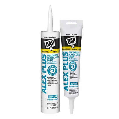 Acrylic Latex Caulk, White Color, 2.8 fl. oz, Pack of 6