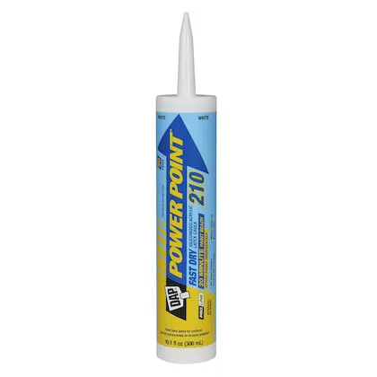 Acrylic Latex Caulk with Silicone, White Color, 10.10 fl. oz, Pack of 12