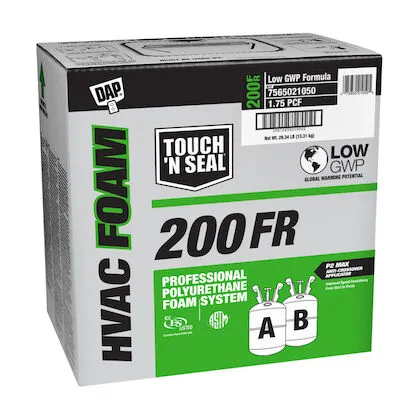 Low GWP HVAC Spray Foam Kit, Cream Color, 600 Kit
