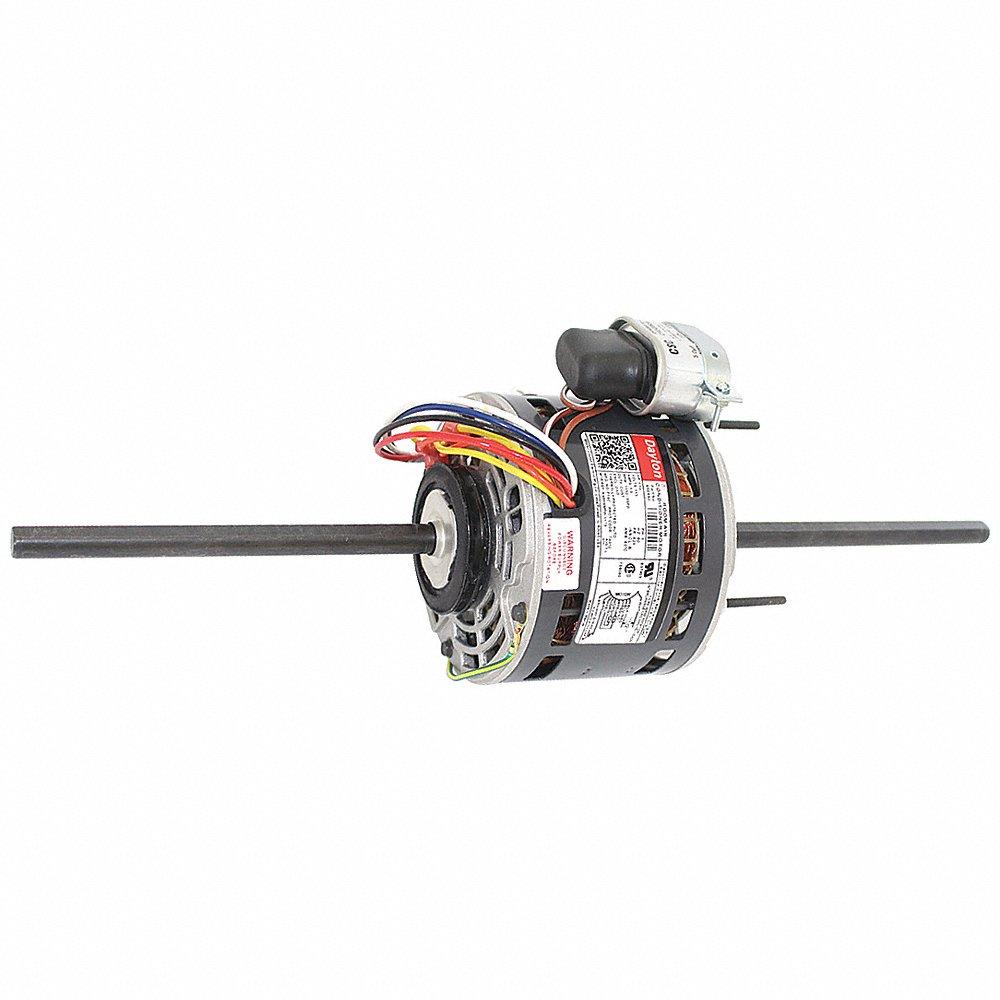 Room Air Conditioner Motor, 3 Speed, 1/10 HP, 1550 RPM, 115V AC, CW/CCW