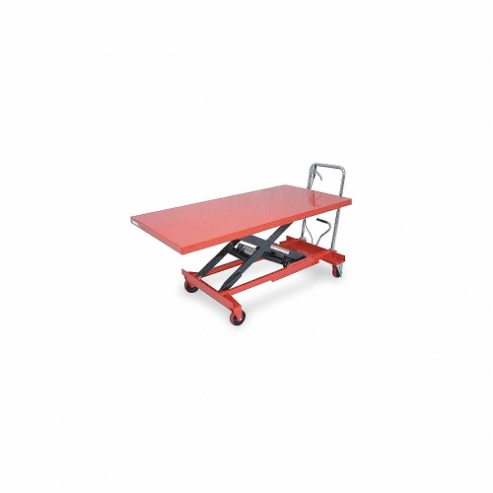 Manual Mobile Scissor-Lift Table, 1000 lbs. Load Capacity, 63 x 31 1/2 Inch Platform