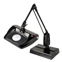 LED Stretchview Magnifier, 5X, Desk Base, Black, 33 Inch