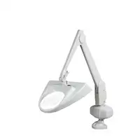 LED Hi-Lighting Magnifier, 1.75X, Clamp Base, Dove Grey, 42 Inch