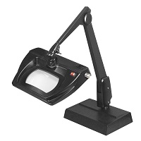 LED Stretchview Magnifier, 2.25X, Desk Base, Black, 28 Inch