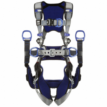 Fall Protection Climbing Vest Harness, Vest Quick-Connect/Tongue, Revolver, Size XL