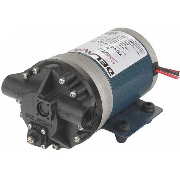 Diaphragm Pump, Polypropylene, SantopreneR, 12VDC, 7.0 GPM