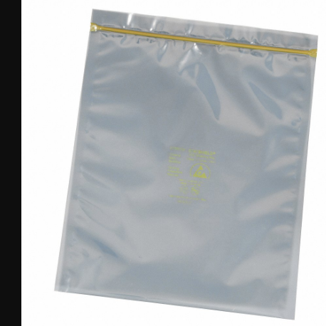 Poly Bag, 18 Inch Width, 18 Inch Length, 3 Mil Thick, Silver, Reclosable, Zip Seal, 100 PK