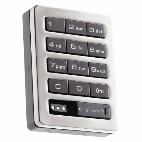 Electronic Keyless Lock, Lockers And Cabinets, Keypad Or Coded Key Fob, Assigned, Zinc