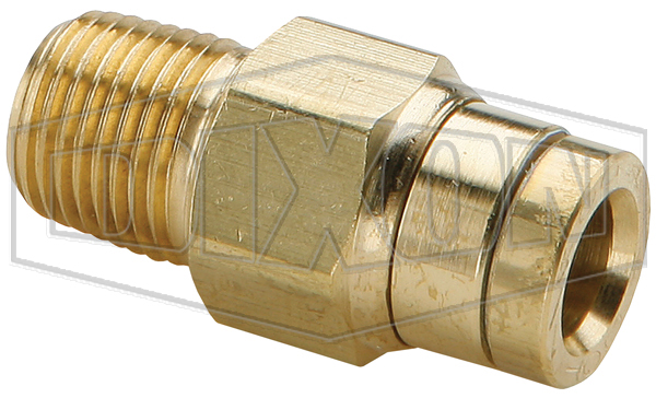 DOT Push-In Straight Connector, Male, 3/16 Inch Tube x 1/4 Inch MNPT