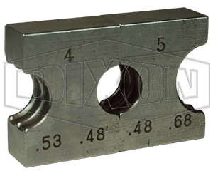 Small Hose Crimper Die, 0.490 To 0.520 Inch Hose O.D., Die Bore 0.484 Inch Size