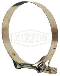 Heavy Duty T-Bolt Clamp, 5.250 To 5.5625 Inch Outside Dia., Carbon Steel