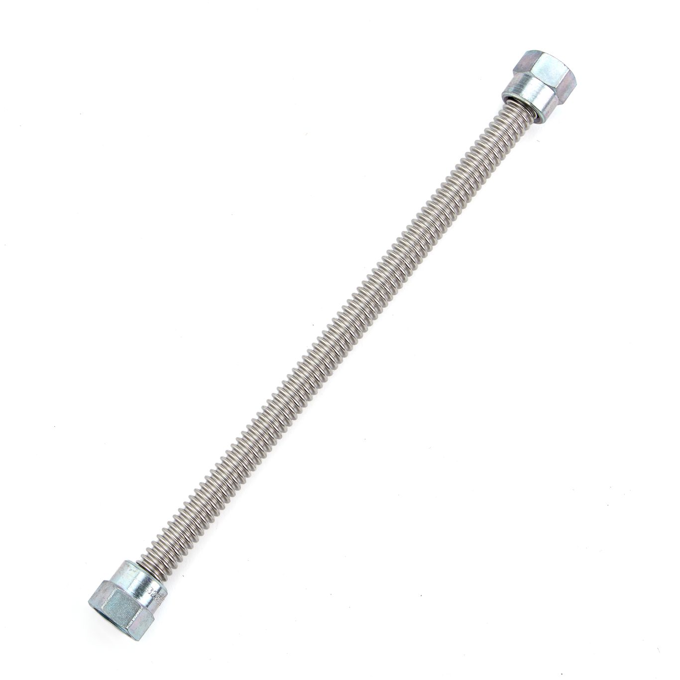 Gas Connector, 1/4 Inch Inner Dia., 3/8 Inch Flare Nuts, 22 Inch Length