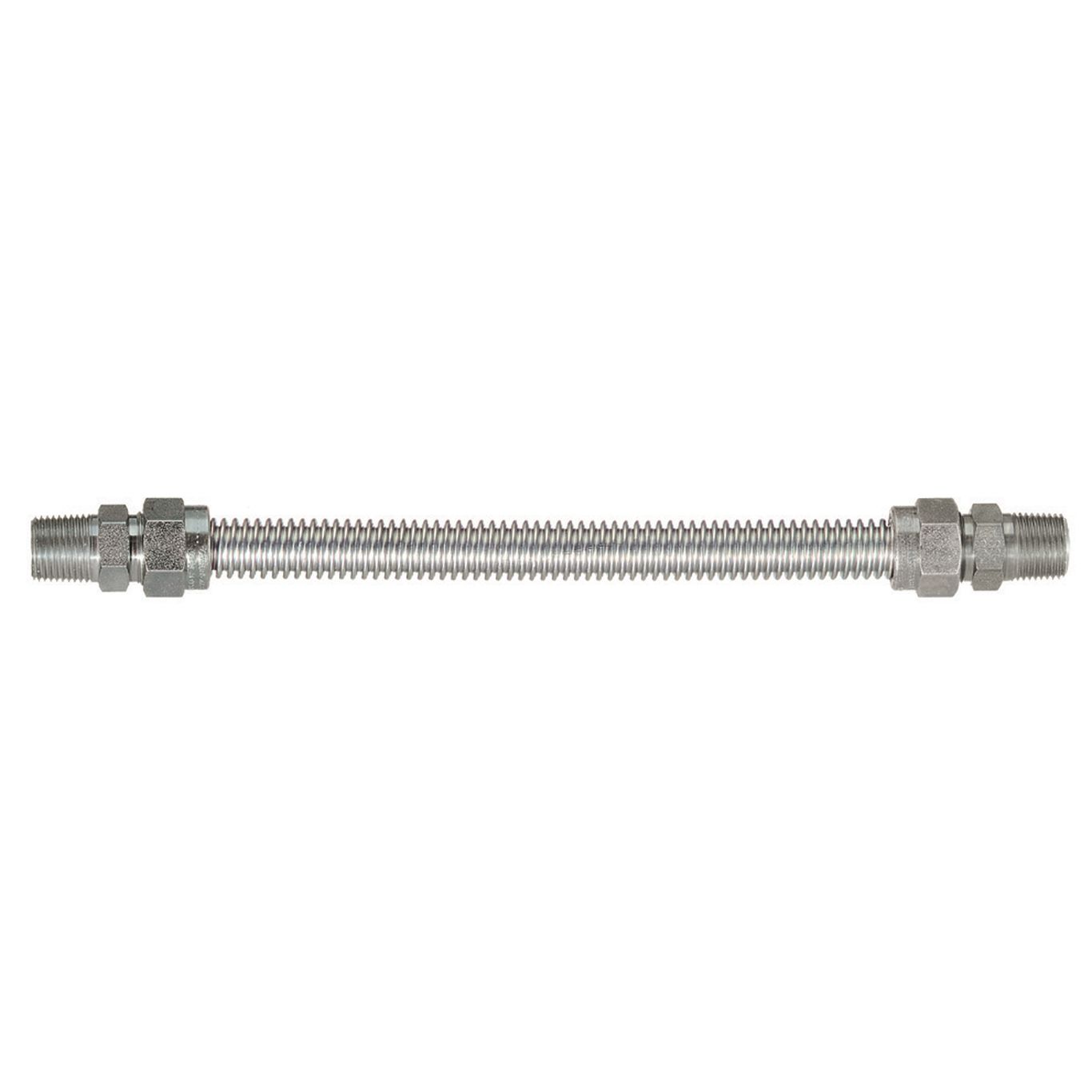 Gas Connector, 3/8 Inch Inner Dia., 1/2 Inch x 1/2 Inch Size, 18 Inch Length