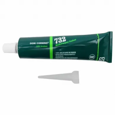 Silicone Sealant, 732, Black, 3 Oz, Tube, 501% Or More Elongation Range