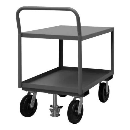 Low Deck Service Truck, 2 Shelf, Size 36-1/4 x 63-3/4 x 41 Inch