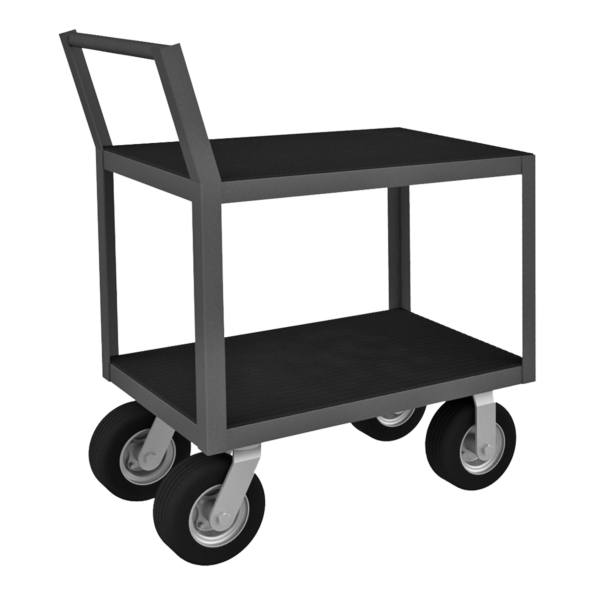 Instrument Cart, Low Profile, 2 Shelf, Size 24 x 36 Inch, Gray
