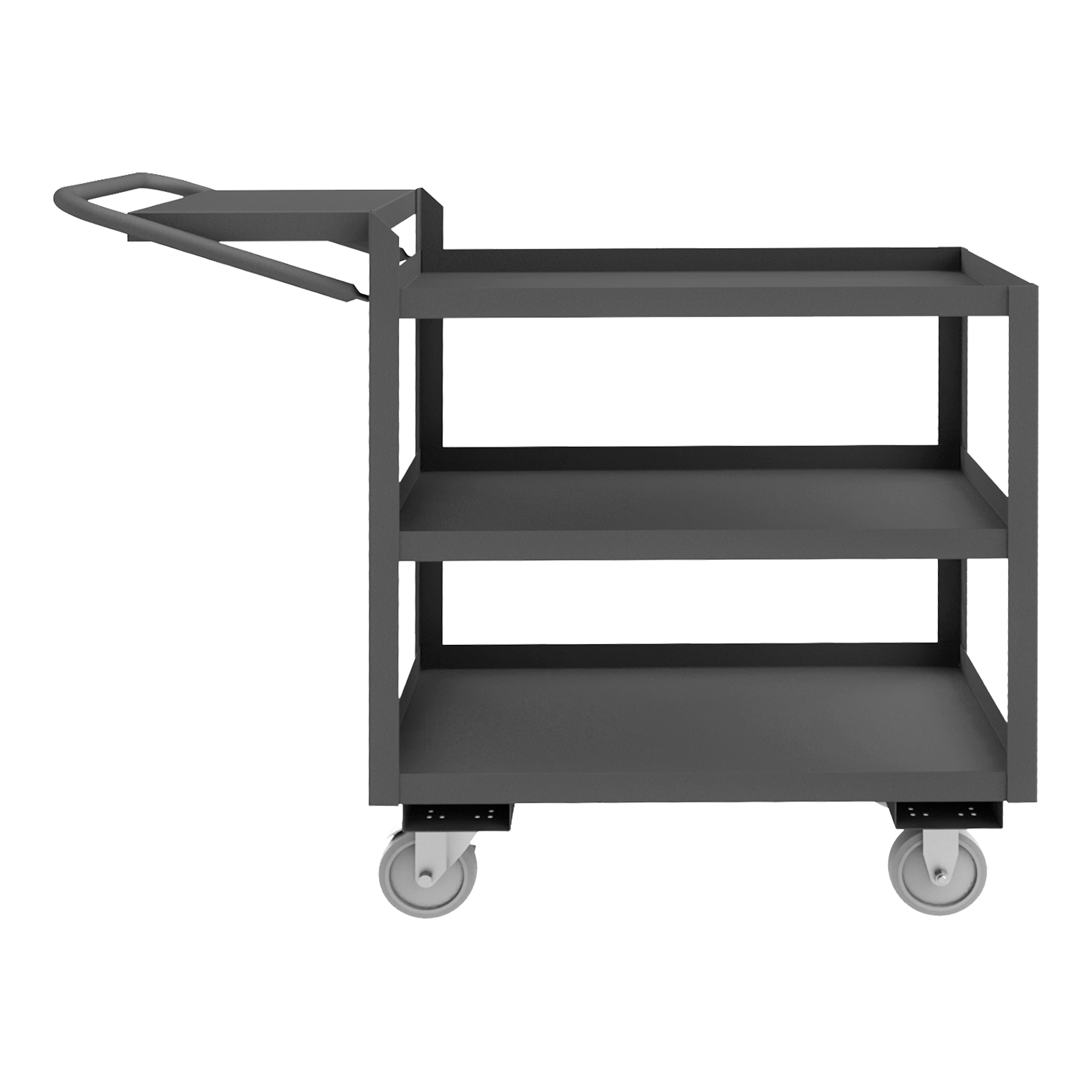 Order Picking Cart, 3 Shelf With Lip, Size 18 x 32 Inch