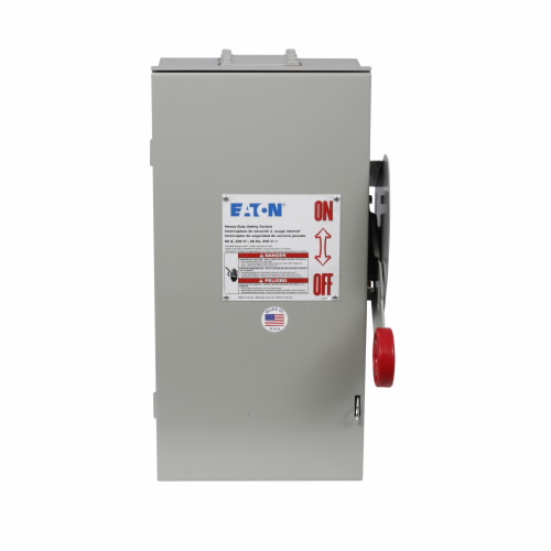 Heavy Duty Single-Throw Fused Safety Switch, 100 A, Nema 12/3R, Painted Galvanized Steel