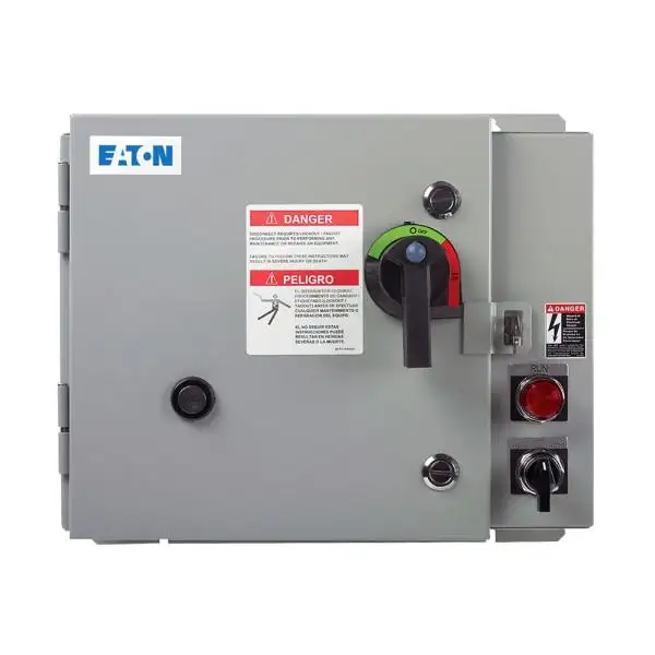 Non-Reversing Motor Control Starter, 120/60Hz, Nema 3, Hand/Off/Auto Run Pilot Device