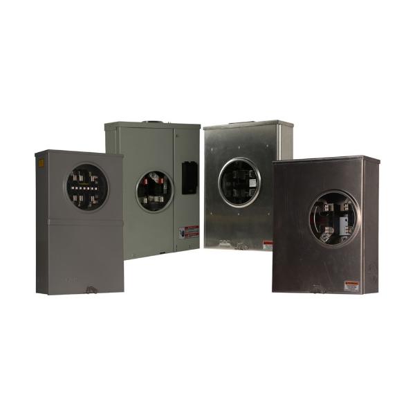 Meter Socket, 1-Pos Commercial Or Resi Service, 200A, Over, 2 Inch Hub Mounted