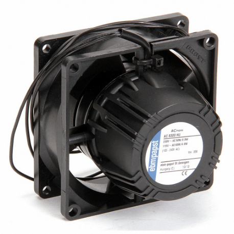 Wet-Location Square Axial Fan, 3 3/16 Inch Height, 1 1/4 Inch Dp, 47.1, IP65, 115/230VAC