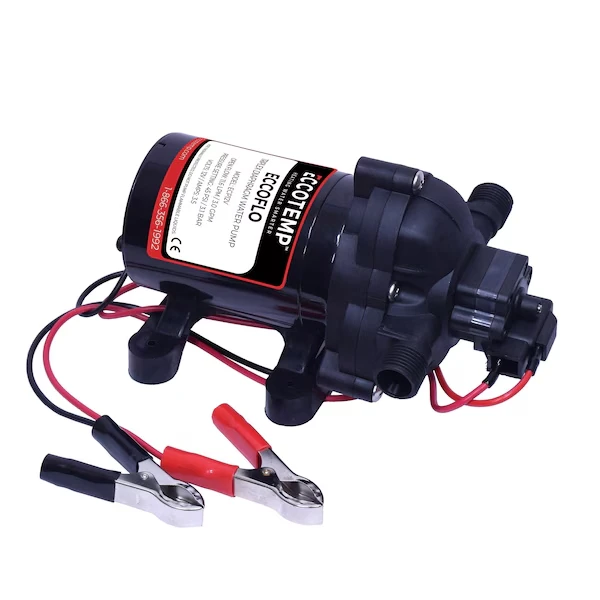 EccoFlo Triplex Diaphragm 12V Water Pump and Strainer