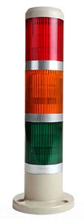 Steady Stacklight, Red Green Amber, 0.08mA Rating, 120VAC