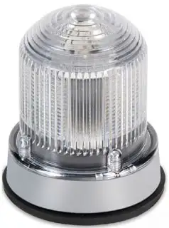 Incandescent Flashing Beacon, 120V, Clear