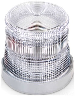 Halogen Flashing Beacon, 24VAC, Clear, 0.8A Rating