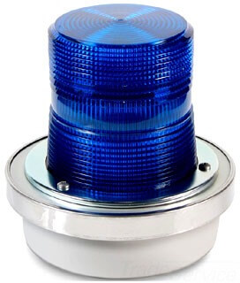 Flashing Beacon, Blue, 120VAC, 0.3A Rating