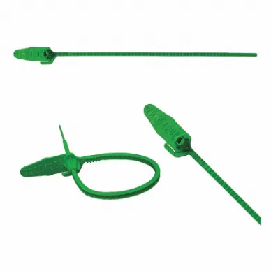 Pull-Tight Seals, 7 3/8 Inch Strap Length, 40 Lb Breaking Strength, Green