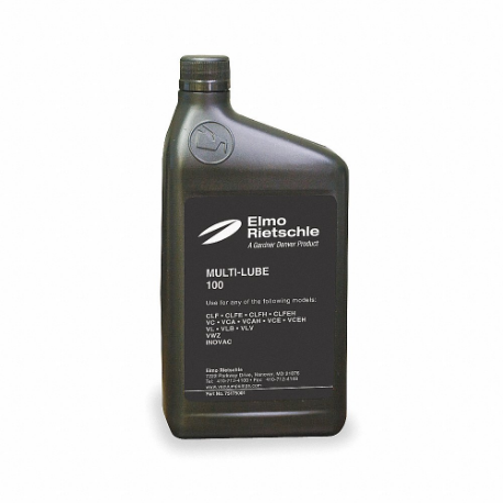 Vacuum Pump Oil, 1 Qt, Bottle, 100 Iso Viscosity Grade, 105 Viscosity Index