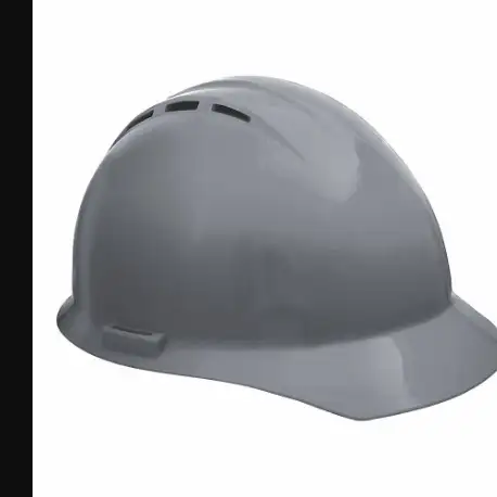 Hard Hat, Front Brim Head Protection, ANSI Classification Type 1, Class C, Gray