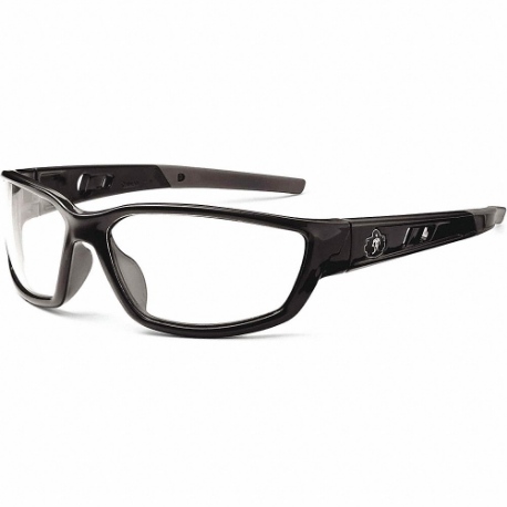 Safety Glasses, Traditional Frame, Black, Black, M Eyewear Size, Unisex
