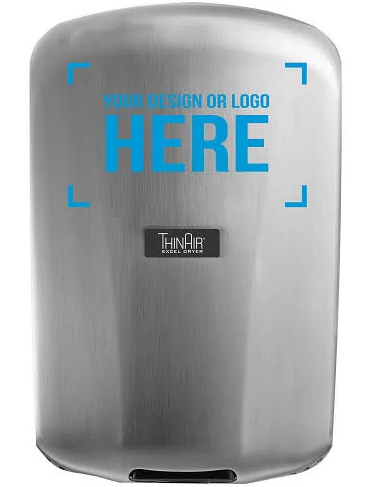 Hand Dryer, Automatic, Surface Mounted, Brushed SS Cover, Digital Graphic
