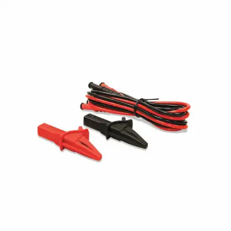 Test Leads, CAT III 600V, Alligator Clip, Banana Plug, 3 ft Length, Black/Red Color